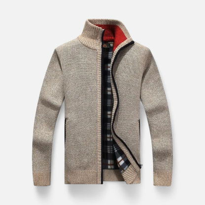 Jersey hombre de tejido con cremallera invierno