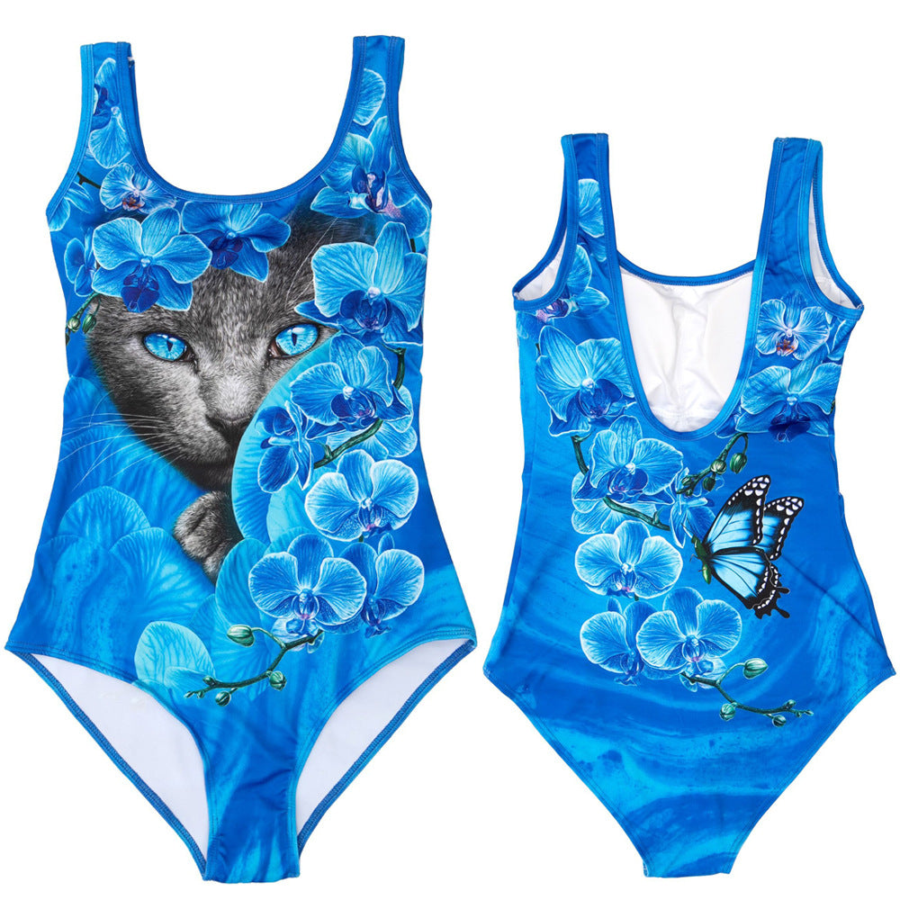 Bañador Mujer Una Pieza Moldeador Estampado 3D Moderno