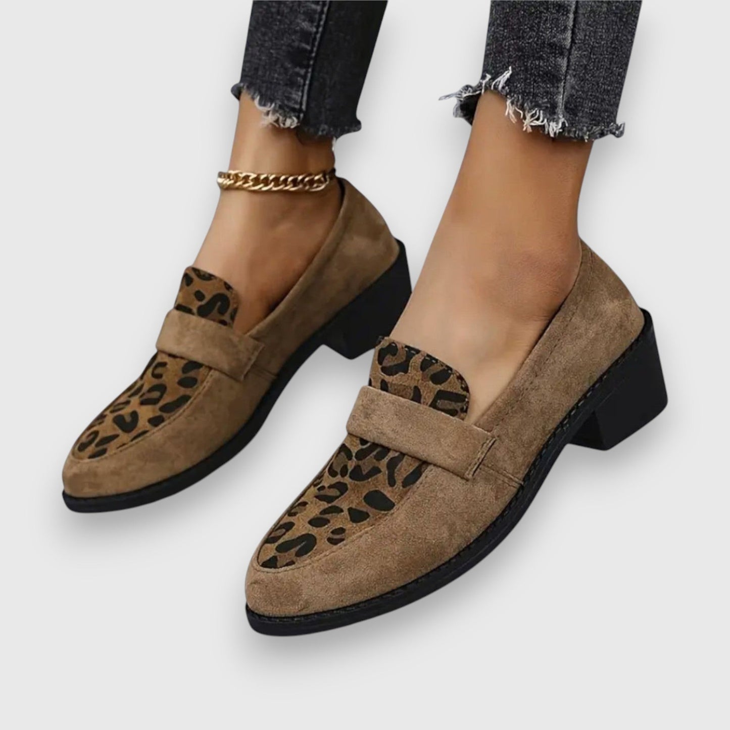 Mocasines Mujer Comodos Estampado Animal Ajuste Clasico