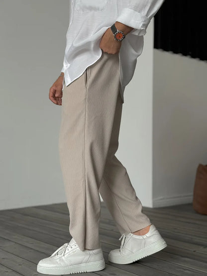 Pantalones hombre Elegantes Comodos Corte Clasico Versatil