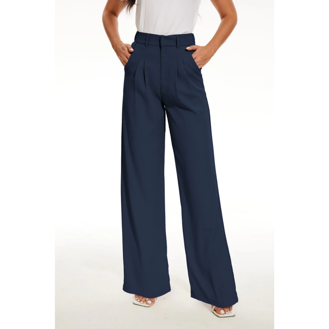 Pantalones Mujer Pierna Ancha Talle Alto