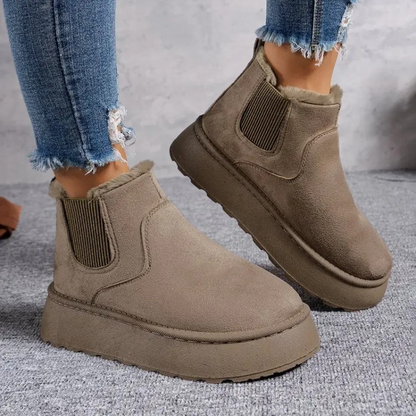 Botas invierno Mujer forradas Punta redonda cómodas