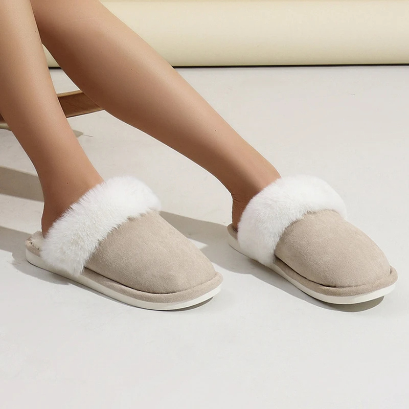 Zapatillas Casa Mujer Forro Piel Sintética Punta Redonda