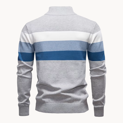 Jersey Hombre con Cremallera Cuello Alto Ajuste Regular