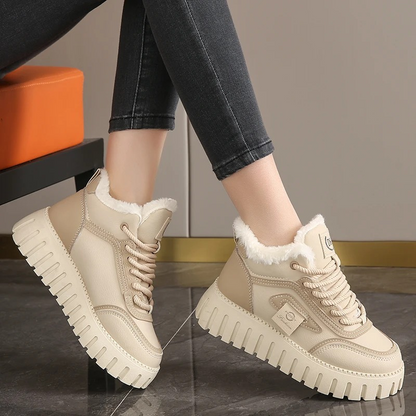 Botines Mujer Altos Invierno Estampado Logo