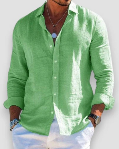 Camisa hombre ligera transpirable casual cómoda