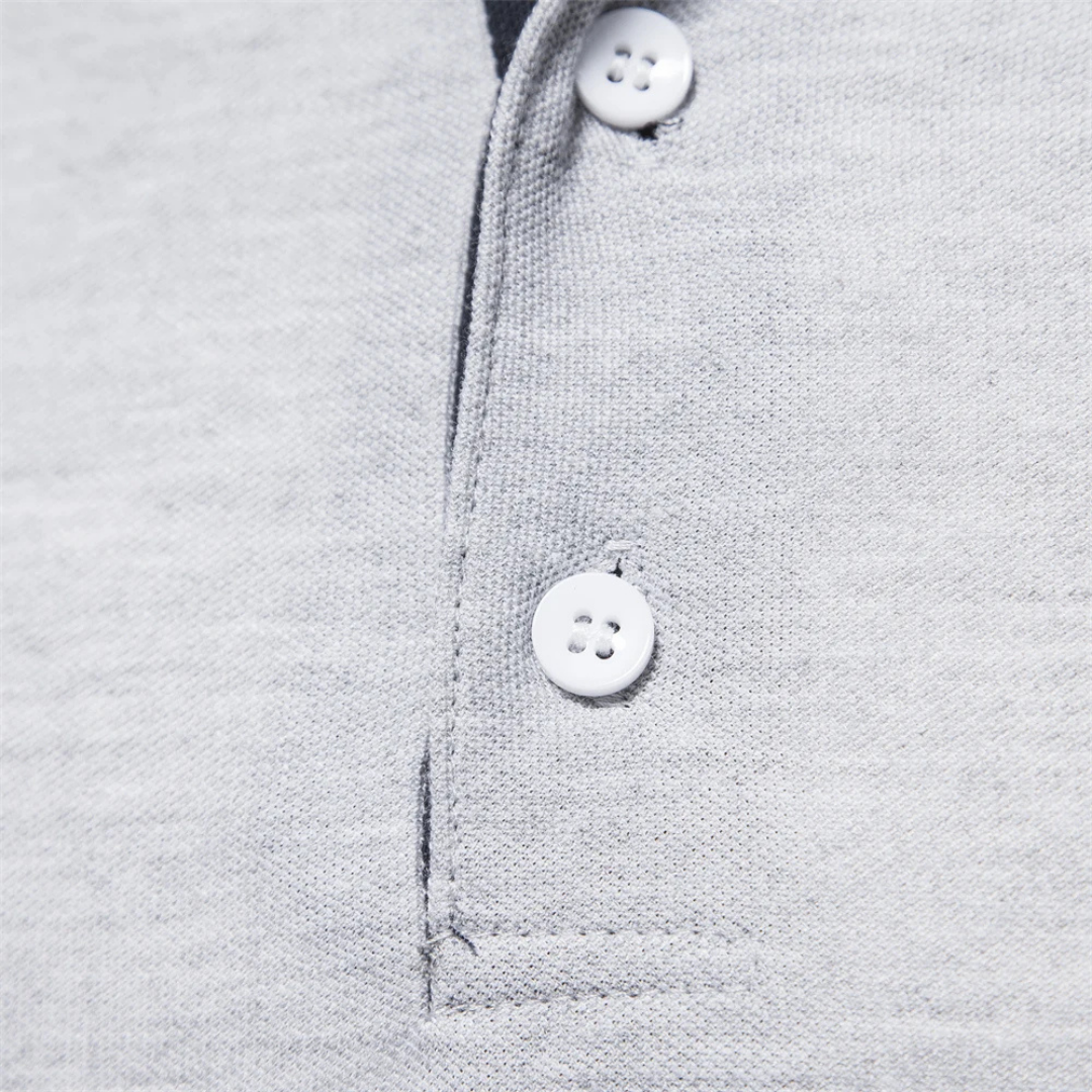 Polo Hombre Manga Larga Algodón Ajuste Regular