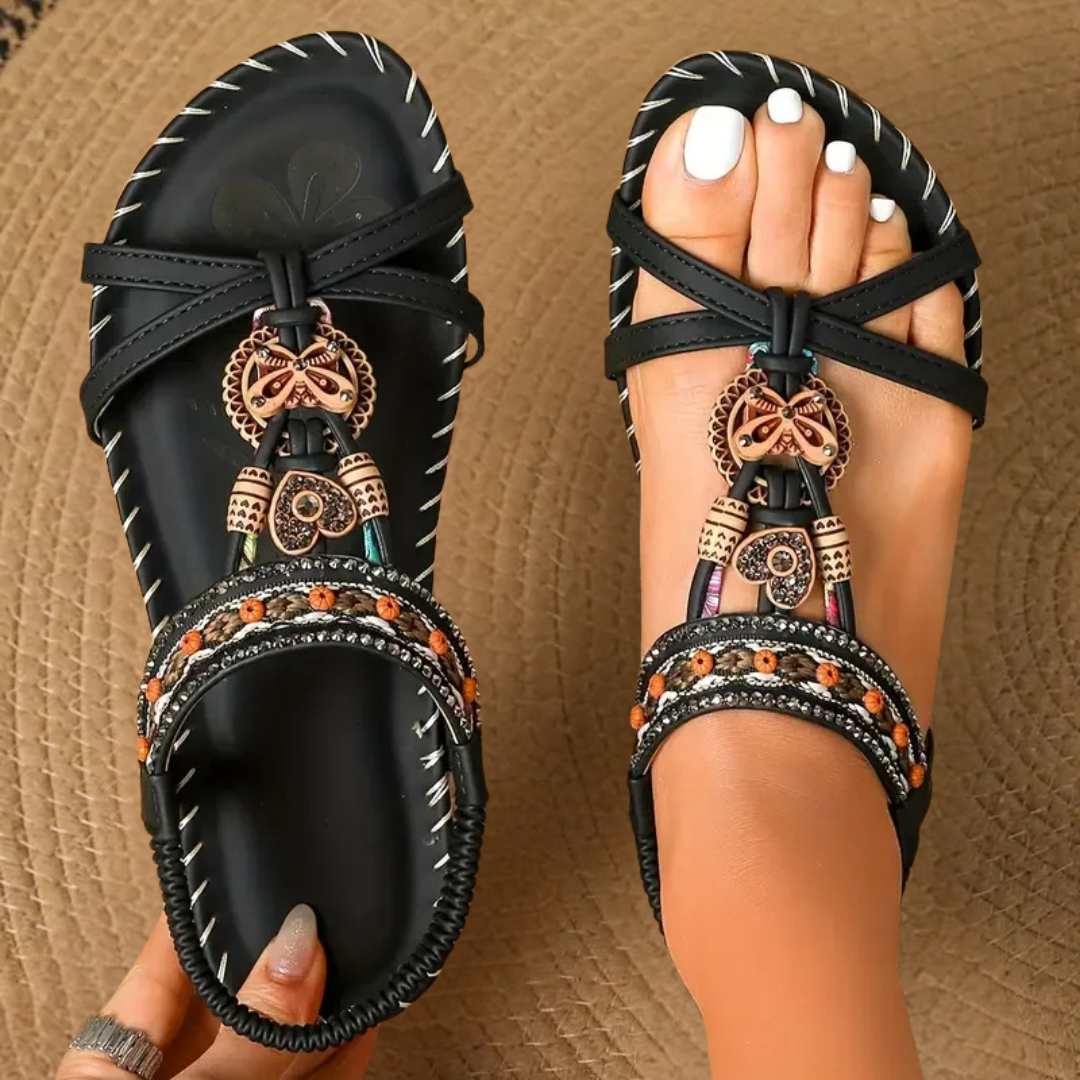 Sandalias ortopédicas mujer estilo ibiza comodidad