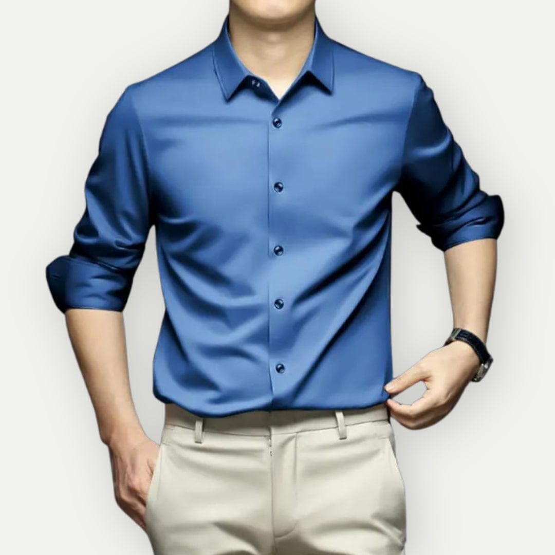 Camisa vestir Hombre sin arrugas sin plancha ajuste clásico