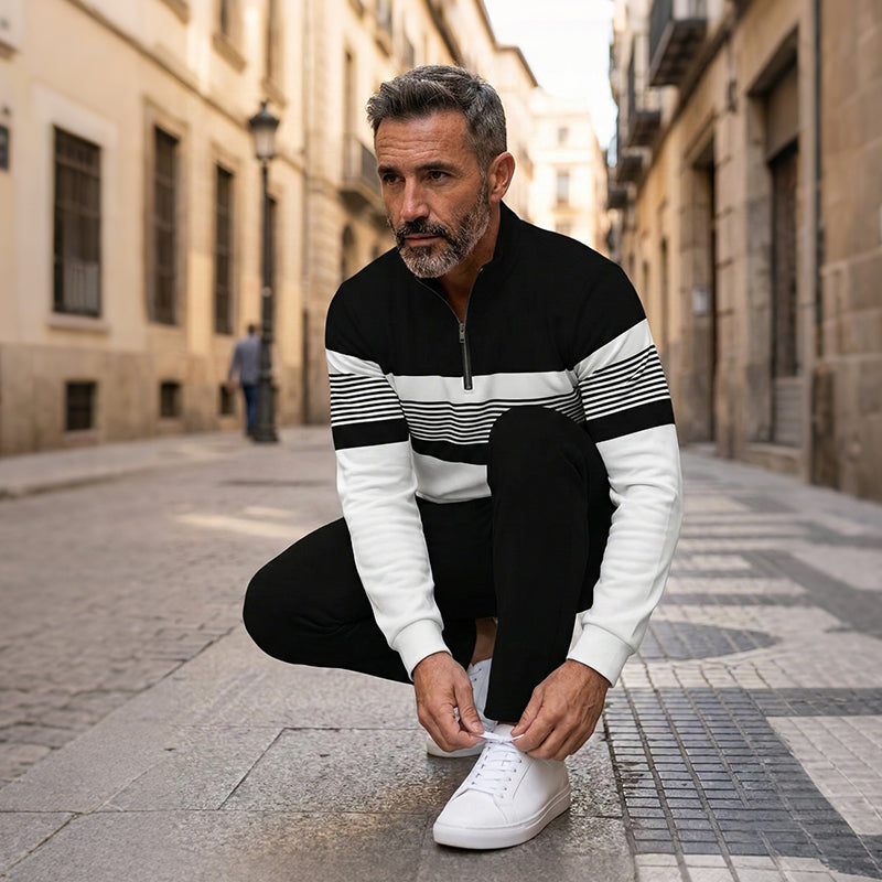 Conjunto Hombre Jersey Estampado y Pantalón Valerina Milano
