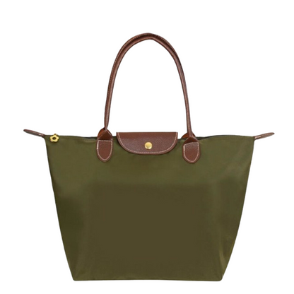 Bolso Tote Mujer de Cuero con Solapa y Asa de Hombro