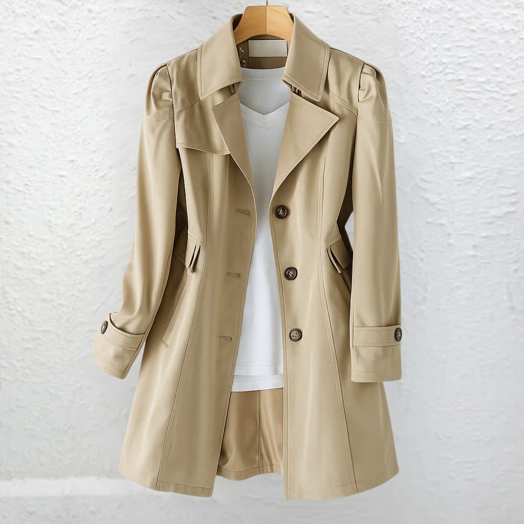 Abrigo Trench Mujer Ligero Vintage Versátil