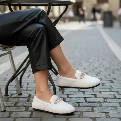 Pantuflas mujer interior cálidas suela cómoda estilo elegante