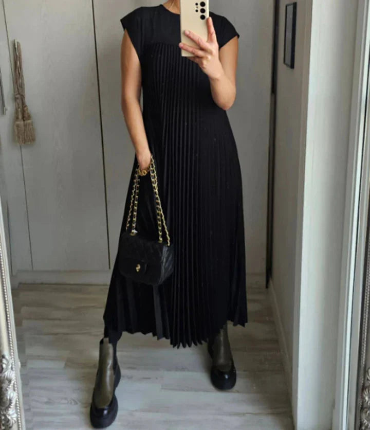 Vestido largo mujer de corte fluido y cómodo elegante