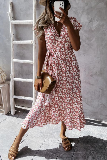 Vestido Mujer Verano Escote en V
