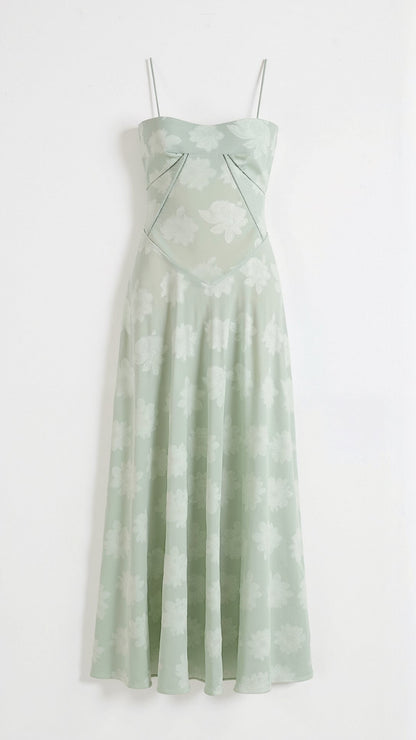 Vestido maxi mujer con tirantes finos y diseño fluido