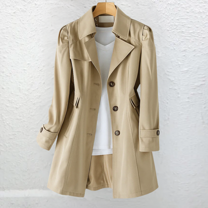Abrigo Trench Mujer Corte Entallado Media Temporada