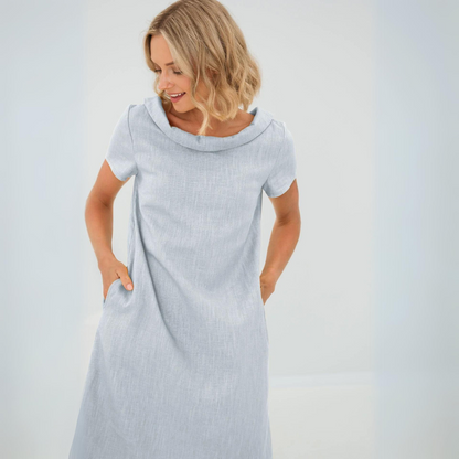 Vestido corto Mujer Manga corta Diseño suelto