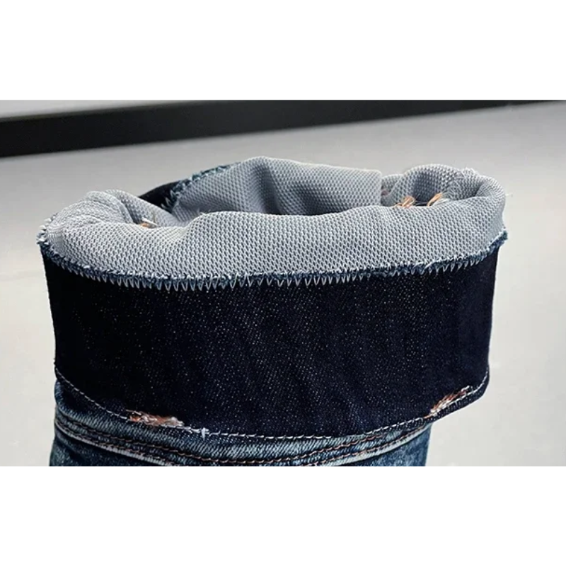 Botas Mujer Caña Alta Puntera Afilada Diseño Patchwork