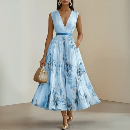 Vestido Maxi Mujer Sin Mangas Fluido Veraniego