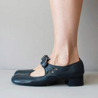 Zapatos merceditas mujer con hebilla estilo primavera