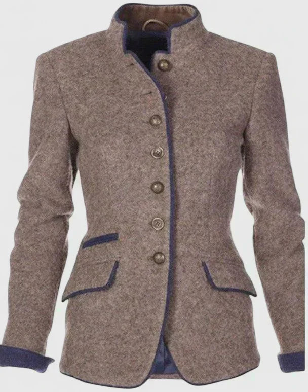 Blazer mujer de lana con botones estilo clásico
