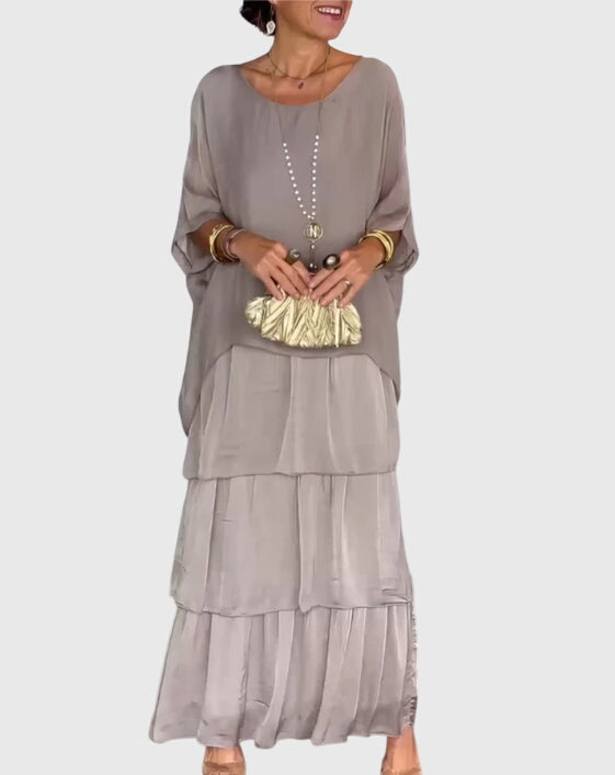 Vestido maxi mujer fluido falda amplia ligero verano