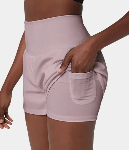 Short deportivo mujer Algodón Cintura Alta Bolsillos
