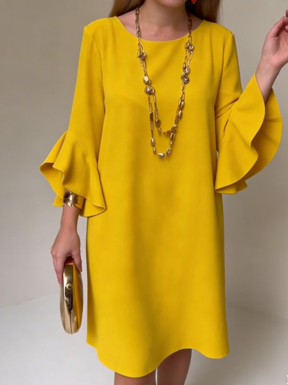 Vestido mujer fluido manga volante estilo cómodo verano