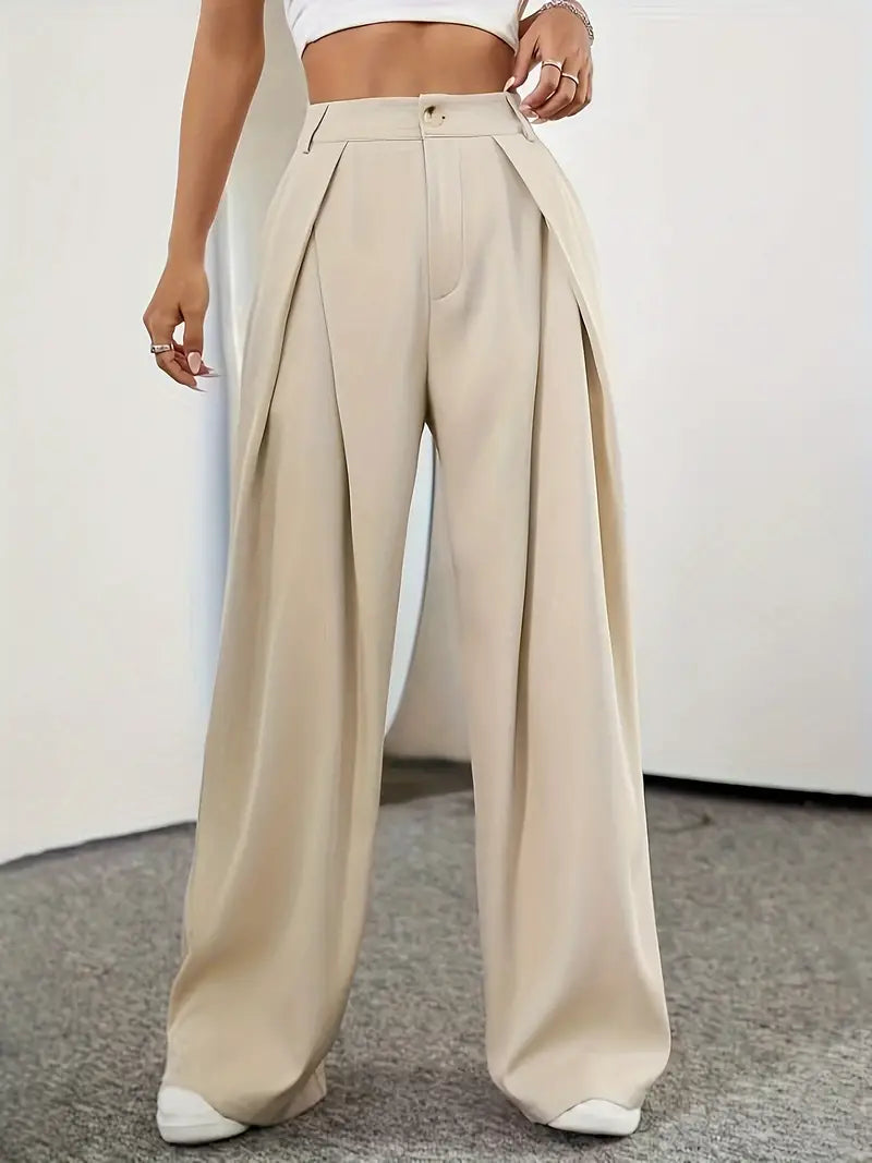 Pantalones Mujer Casual Pierna Recta Ajuste Elegante