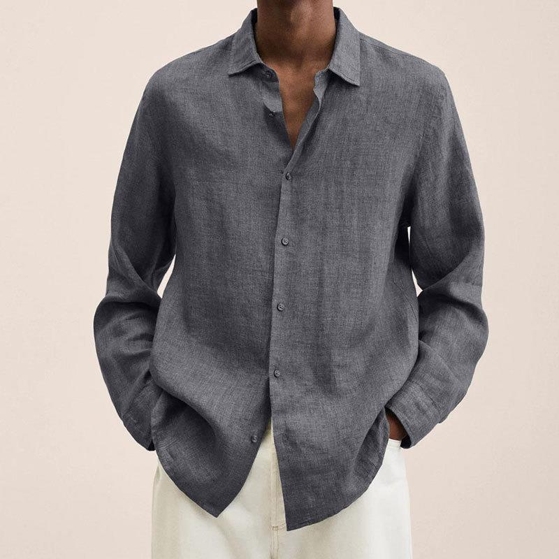 Camisa Hombre Algodón Manga Larga Corte Clásico
