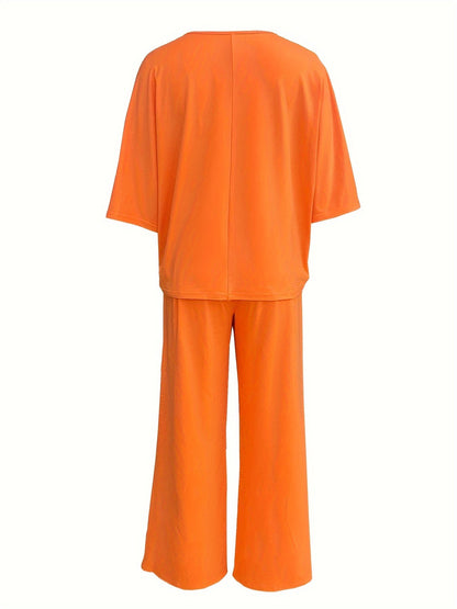 Conjunto Mujer de Dos Piezas y Pantalón Ajustado