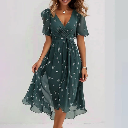 Vestido Midi Mujer Floral Elegante