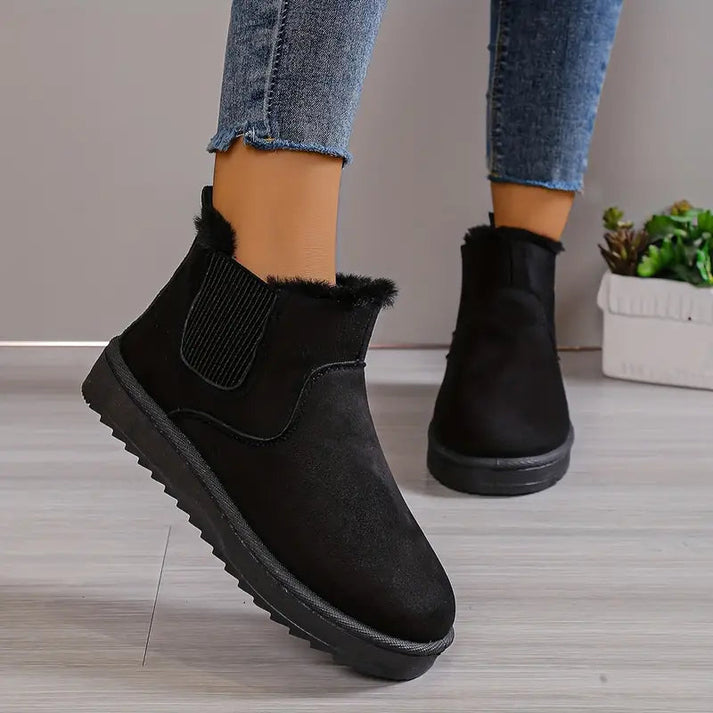 Botines Mujer Sintético con Forro de Borrego Ajuste Clásico