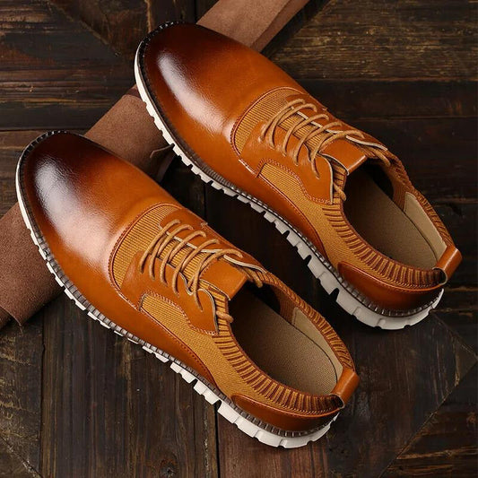 Zapatos Brogue Hombre de Cuero PU Diseño Tallado Suela Ligera - Mavetta