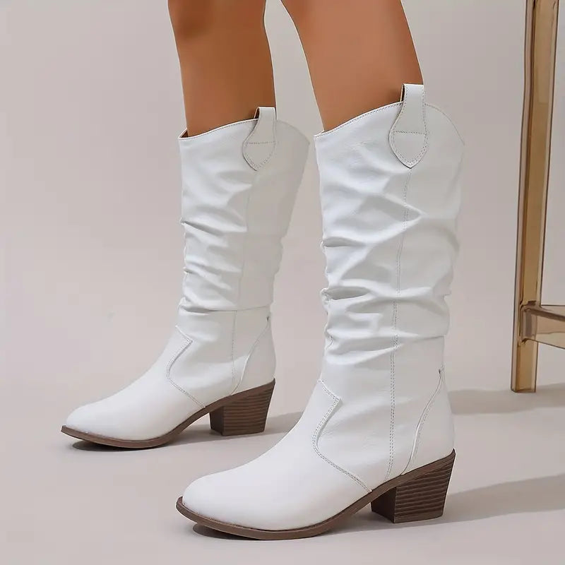 Botas Mujer de Cuero Sintético Elegantes