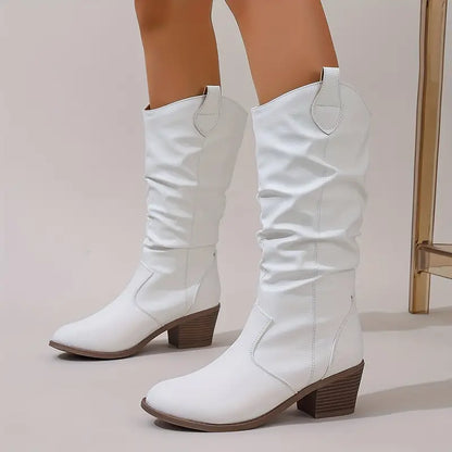 Botas Mujer de Cuero Sintético Elegantes