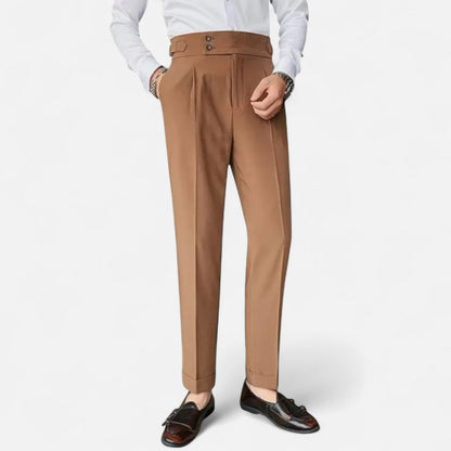 Pantalones Hombre Elegantes Estilo Inglés Ajuste Fino