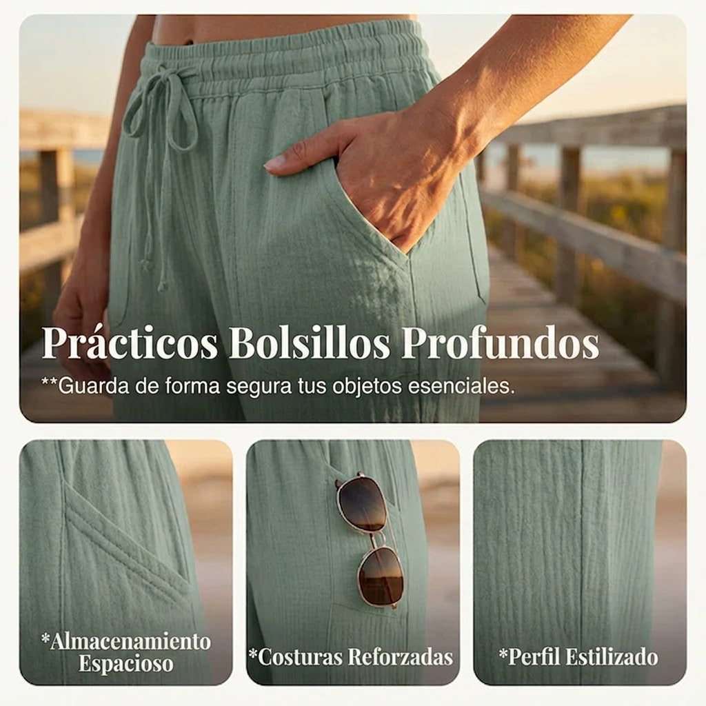 Pantalones cortos Mujer Plisados Ajuste Comodo