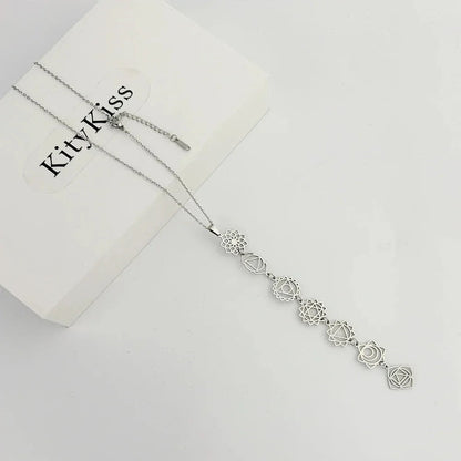 Collar Mujer Acero Joyería Espiritual Ajuste Elegante
