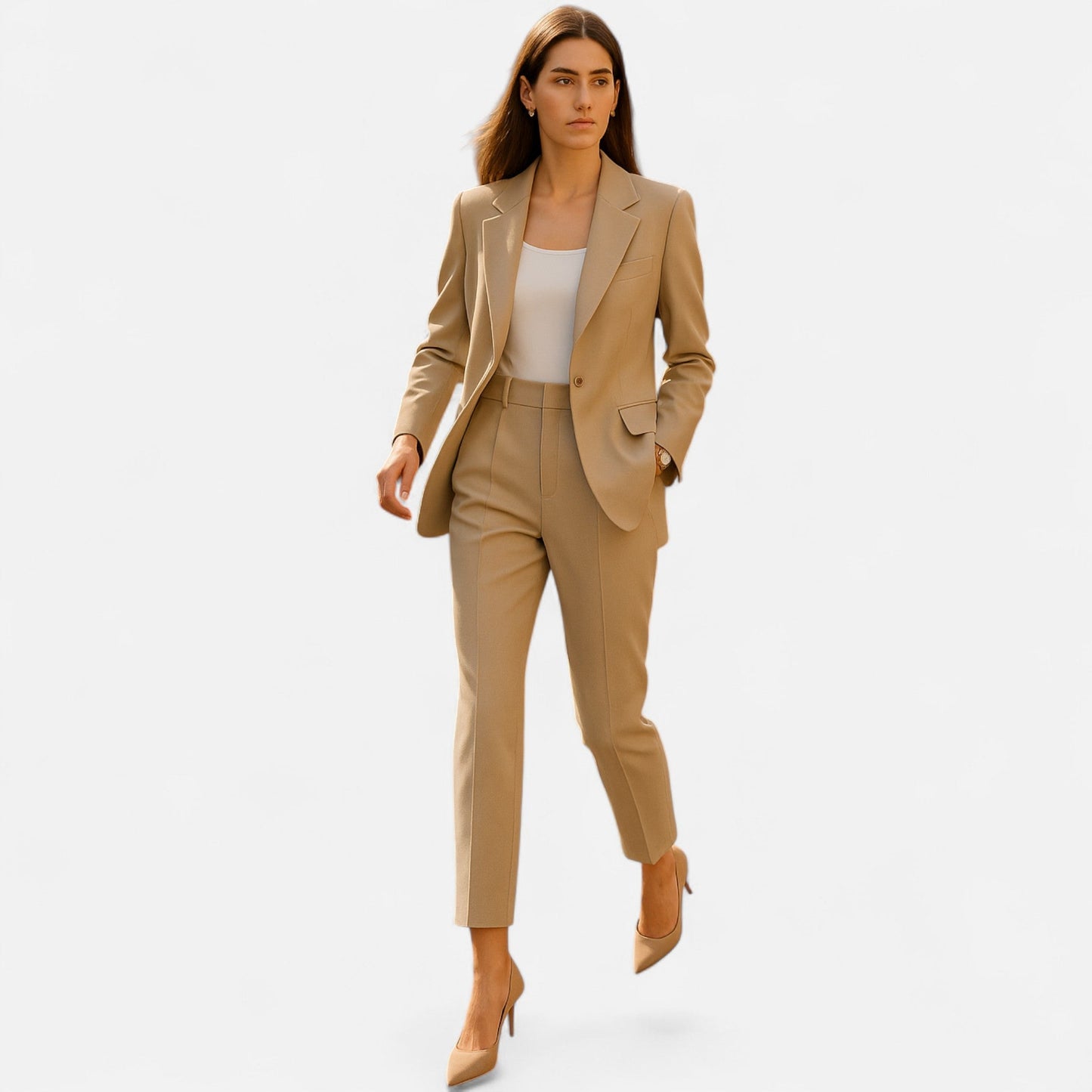 Traje Chaqueta y Pantalón Mujer Oficina Ajustado