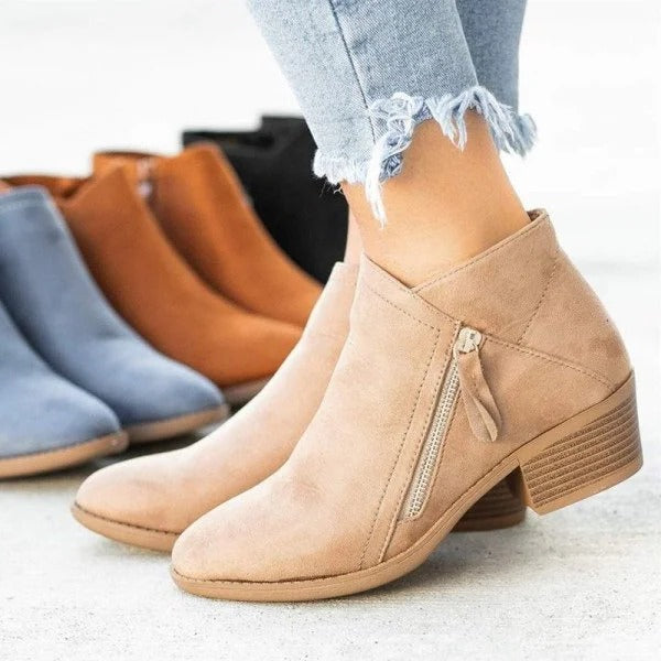 Botines Mujer con Cremallera Lateral Uso Diario