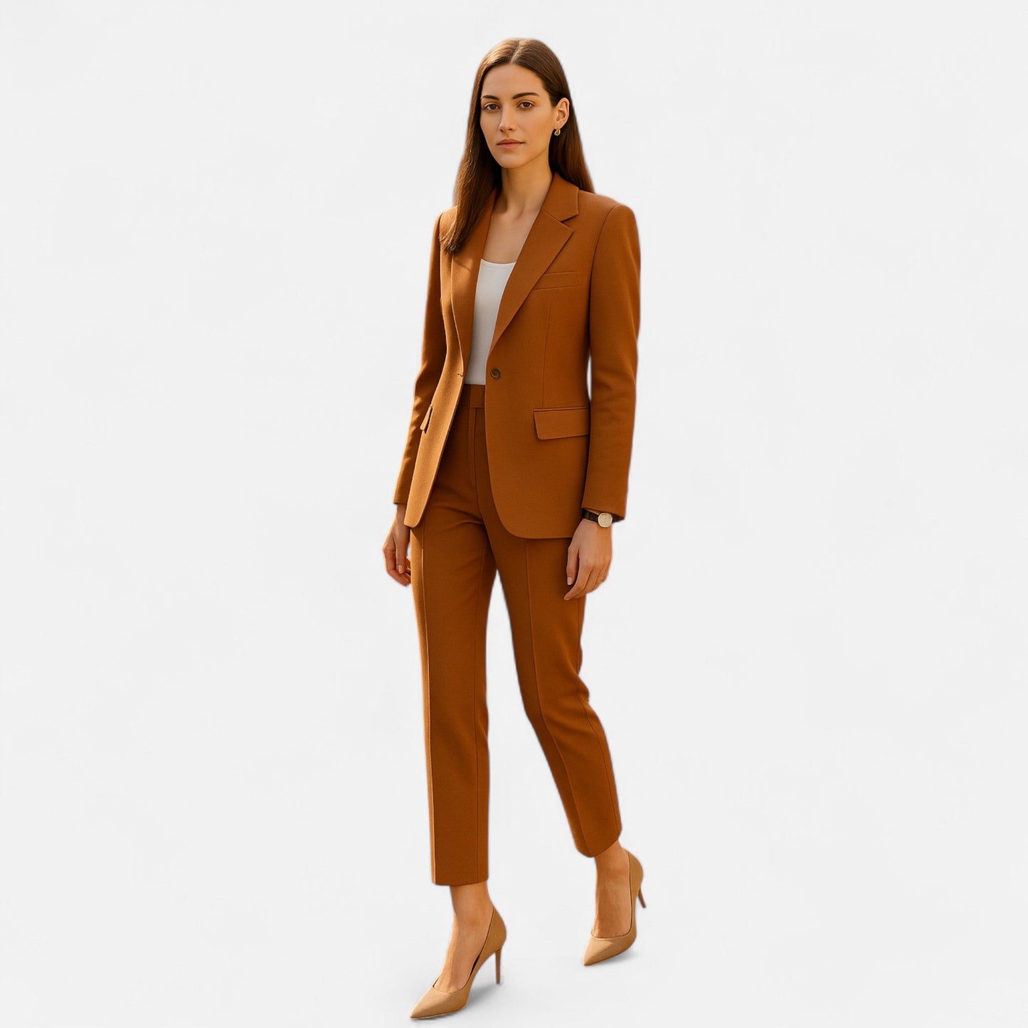 Traje Chaqueta y Pantalón Mujer Oficina Ajustado