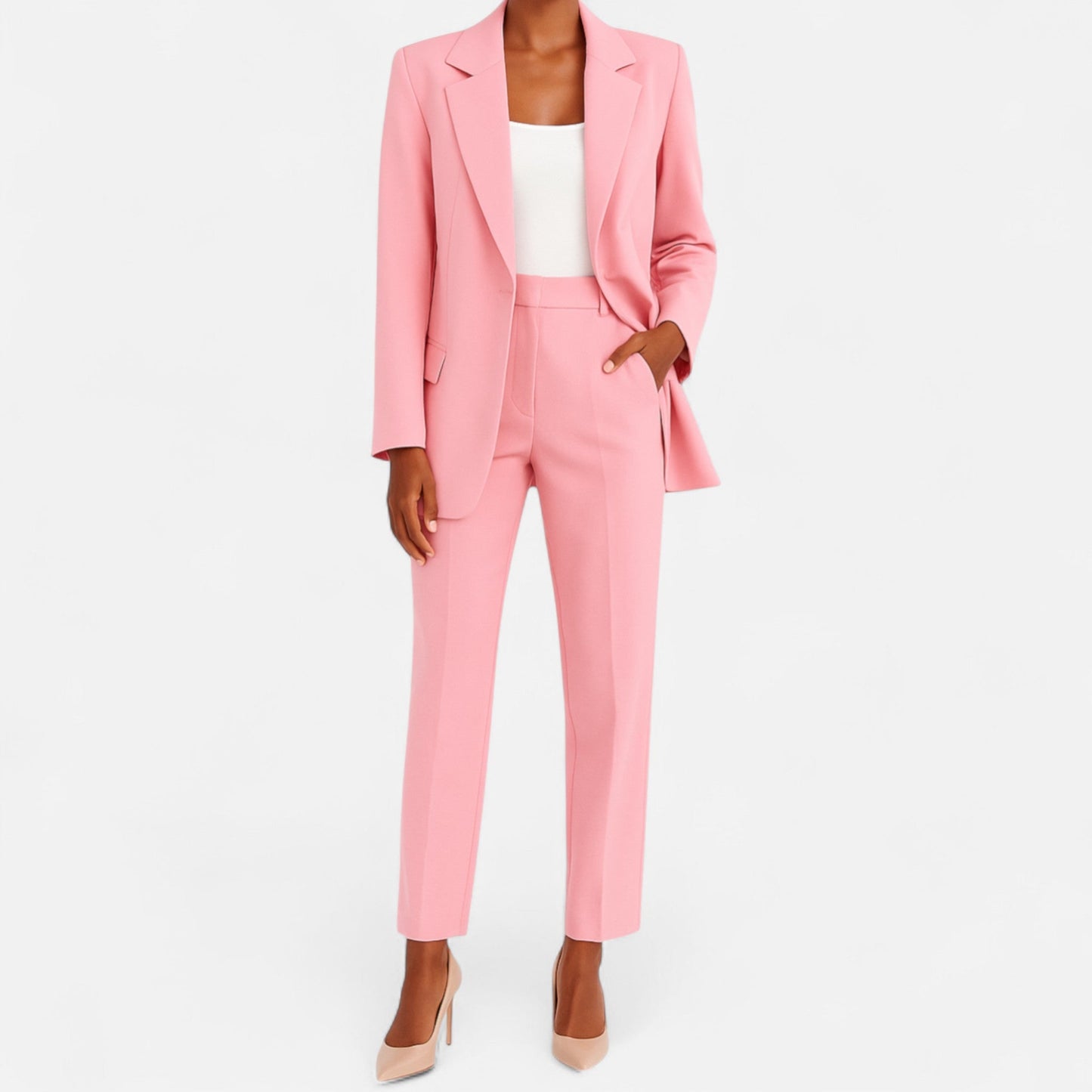 Traje Chaqueta y Pantalón Mujer Oficina Ajustado