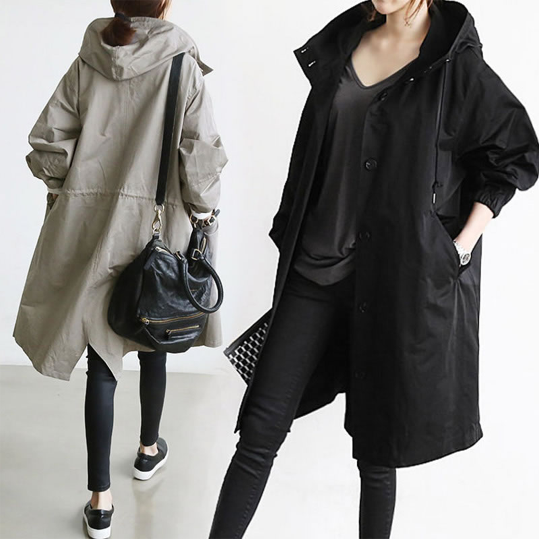 Gabardina larga mujer impermeable invierno - Mavetta