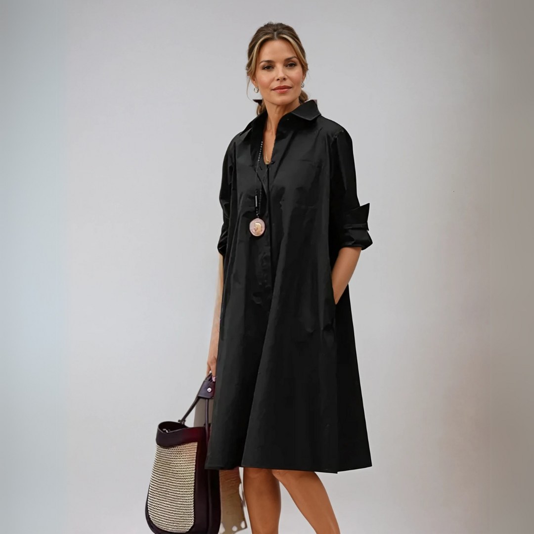 Vestido camisero mujer oversize ajuste holgado