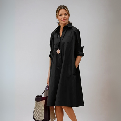 Vestido camisero mujer oversize ajuste holgado
