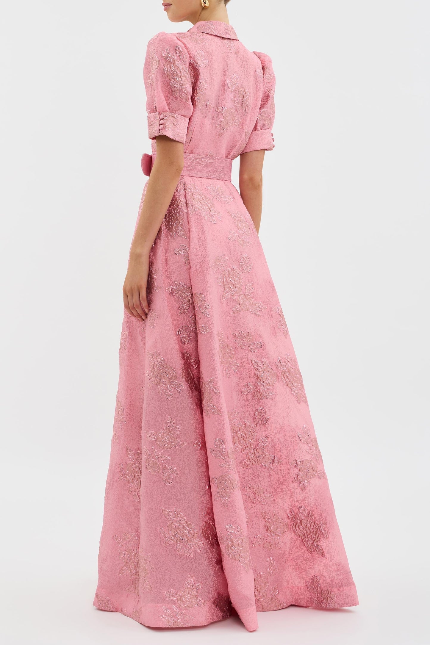 Vestido Mujer Manga Corta Abullonada