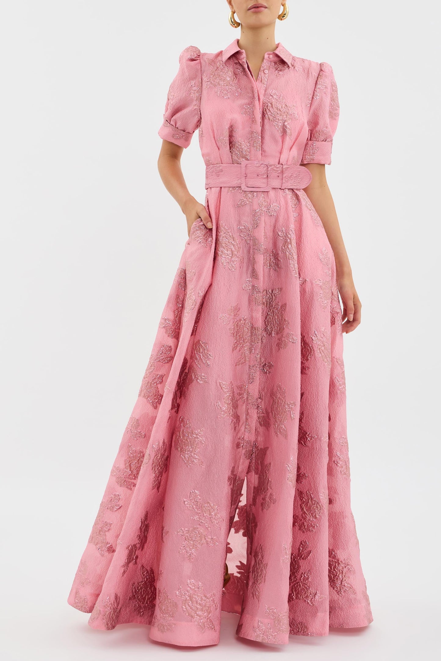 Vestido Mujer Manga Corta Abullonada