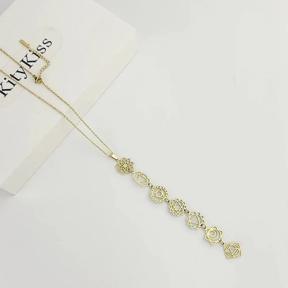 Collar Mujer Acero Joyería Espiritual Ajuste Elegante
